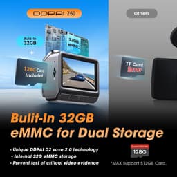 Auto Camera - Rijrecorder - Veiligheid Onderweg - Voor en Achter - 128GB Opslag - Zwart — thumbnail 5