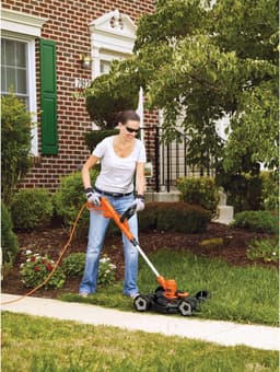 Grasmaaier - Grastrimmer - Gazon Onderhoud - Handmatig - 305 cm - Zwart Oranje — thumbnail 3