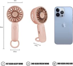 Krachtige Mini Handventilator met 3 Snelheden - Draagbare USB Ventilator voor Binnen en Buiten — thumbnail 4