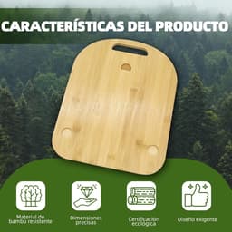 Keukenmachine Rolplank - Mobiele Keukenmachine - Keuken Werkblad - Massief Eiken Hout - 38x31cm - Natuurlijk Hout — thumbnail 4