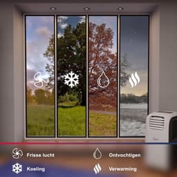 Mobiele airco 12000 BTU stil met verwarming, ontvochtiger, energieklasse A, voor ruimtes tot 60 m² — thumbnail 3