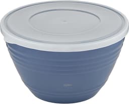 Kunststof Mengkom - Keuken Kom - Bakken en Mixen - Antislip Bodem Deksel - 415 Liter - Blauw — thumbnail 2