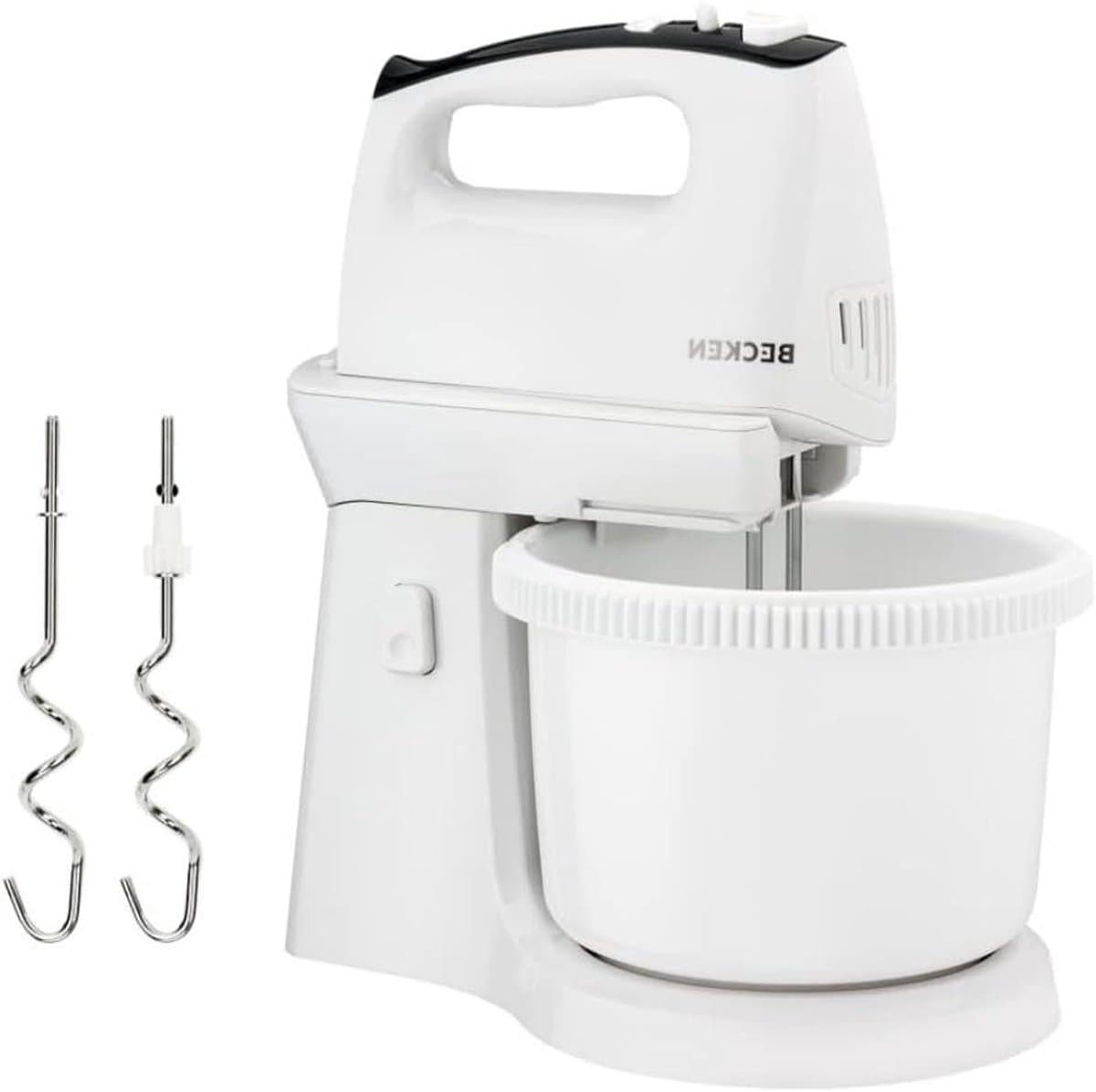Kneedmachine met kom - Mixer keukenmachine - Bakken en mengen - Zelfroterende kom - 3.2 liter - Wit — afbeelding 1