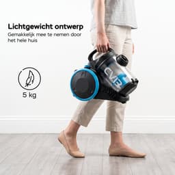 Turbotronic CV13 Stofzuiger zonder zak - Hoge Zuigkracht - Zakloze Stofzuiger - Zwart/Blauw - Geschikt voor alle vloertypes — thumbnail 5