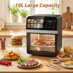 Casa Living Heteluchtfriteuse - 1800W - 10L Inhoud - 11 Automatische Programma's - 360° Heteluchtcirculatie - Touchscreen — thumbnail 5