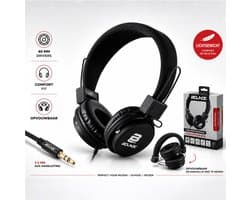 Bounce Ball Series Bedrade On-Ear Koptelefoon - 40 mm Drivers - Opvouwbaar - 3.5 mm AUX - Stereo Geluid - Lichtgewicht - Zwart