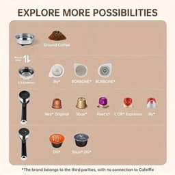 Espressomachine – Koffiemachine – Pistonmachine – Cappuccinomachine – Mini Koffiezetapparaat – 19 Bar Pompdruk – Afneembare 1,1L Watertank — thumbnail 2