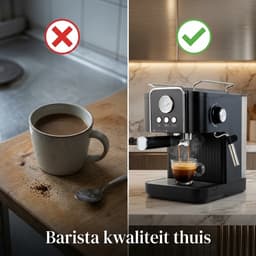 Espressomachine Excalsa Pistonmachine 20 Bar - Espressomachine met Melkopschuimer - Warmhoudplaat - Temperatuurmeter - 1,8L Watertank - RVS — thumbnail 4