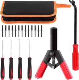 SnelShoppen - 46-delige Poly Rivet Gun Set - Multifunctionele Rivet Verwijder Tool voor Plastic en Metalen Clips - Inclusief Rivet Gun voor Veilig Geb — thumbnail 1