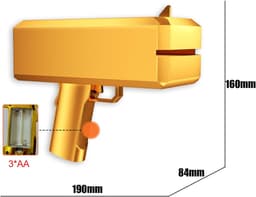 SnelShoppen - OBEST Money Gun Schietpistool, Neppapiergeld, Gouden Props Gun, Geldregen voor Feesten, Bruiloften, Party Games - Hoge Kwaliteit, Ultra — thumbnail 4