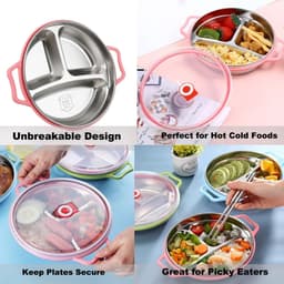 Magnetronschaal met Deksel - Voedselcontainer - Maaltijden Opwarmen - Ventilatie Ontwerp - 22 cm - Roze — thumbnail 4