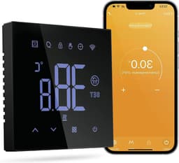 Slimme Thermostaat - Verwarmingsthermostaat Kamerthermostaat - Waterverwarming Regelen - App & Spraakbesturing - 100-240V 3A - Wit — thumbnail 1