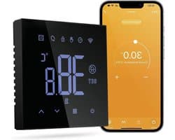 Slimme Thermostaat - Verwarmingsthermostaat Kamerthermostaat - Waterverwarming Regelen - App & Spraakbesturing - 100-240V 3A - Wit
