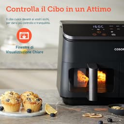 Heteluchtfriteuse Dubbele Kamer - Airfryer 8.5L - Gezond Frituren - Testwinnaar Stiftung Warentest - 8.5 Liter - Licht Zilver — thumbnail 4