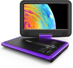 ieGeek Draagbare DVD Speler Auto - 11.5 Inch - 9,5 Inch Oogbeschermend Scherm - TV/USB/SD - Draaibaar Scherm - 5 Uur Oplaadbare Batterij - voor Kinderen en in de Auto - IK-902 - Paars — thumbnail 1