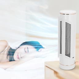 Torenventilator - Bladloze Koeler - Persoonlijke Verkoeling - Drie Snelheden - 26.67 cm Hoog - Wit — thumbnail 2
