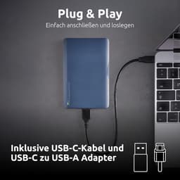 Externe Harde Schijf - Draagbare Opslag - Bestanden Opslaan - Inclusief Backup Software - 2 TB - Blauw — thumbnail 5