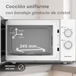 Magnetron - Oven Verwarming - Snel opwarmen - 25 liter inhoud - 850 W - Wit — thumbnail 3