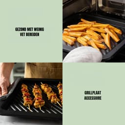 QORA® Stoomoven - Zwart - 46cm x 52cm x 35cm — thumbnail 3