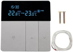 Vloerverwarming Thermostaat - Slimme Regelaar - Comfort Verwarmen - Groot LCD Scherm - 3 Meter Kabel - Wit — thumbnail 3