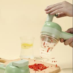 Draadloze Keukenmachine - Groentehakker Hakmolen - Snel Ingrediënten Snijden - Ergonomisch Zacht Handvat - 200 ml - Zwart — thumbnail 4