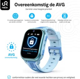 Ralio R5 Plus Smartwatch kinderen 4G met HD Camera - gps horloge kind met simkaart - 1.83 Inch HD Curved Display - GPS Tracker - Videobellen - SOS Noodoproep - Voor Jongens en Meisjes - Roze/Zwart/Blauw — thumbnail 4