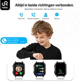 Ralio R5 Plus gps horloge kind 4G met HD Camera - Smartwatch kinderen met simkaart - 1.83 Inch HD Curved Display - 800mAh - GPS Tracker - Videobellen - SOS Noodoproep - Voor Jongens en Meisjes - Roze/Zwart/Blauw — thumbnail 5