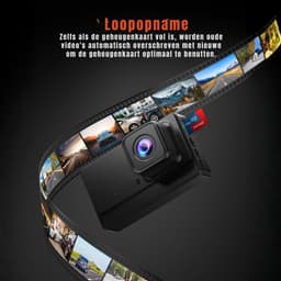 KAD® Dashcam - Voor & Achter Camera - Dashcam Auto - Zwart - 14cm x 12cm x 9cm — thumbnail 5