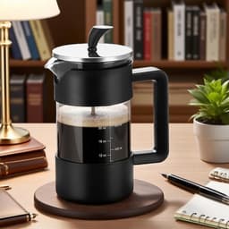 Koffiezetter Glas - Waterkoker - Koffie Bereiden - Druppelvrij Schenken - 1 Liter - Transparant — thumbnail 2