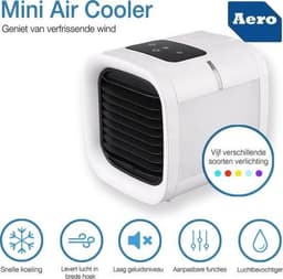 Aero® LED Mini Aircooler 3 - 1 | Lucht Koeler / Ventilator - Lucht Bevochtiger - Lucht Reiniger / Zuiveraar — thumbnail 1