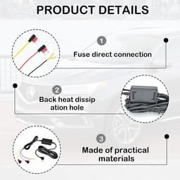 OUYLAF Dashcam hardwire kit - dashcam hardwire kit usb-c- dashcam accessoires - V-antrue hardwire stroomkit - 12V-24V naar 5V auto-oplader - netsnoer — thumbnail 3