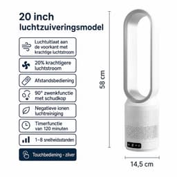 Parasha Nova Ventilator - Bladloze ventilator met ijsnevelkoeling - Elektrische Ventilator Luchtzuiverende Circulatie Torenventilato — thumbnail 5