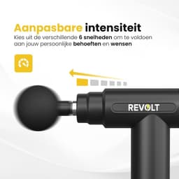 SnelShoppen - Mini Massage Gun - Massage Pistool voor Spierherstel - Inclusief 4 Opzetstukken en Adapter - 6 Snelheidsstanden - Professioneel Massage — thumbnail 5