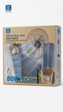Krachtige Statiefventilator - Tafelventilator- 85W - 25CM - 3 Snelheden - Zwart — thumbnail 4