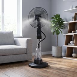 Lifero Ventilator met Mist - 2-1 Vloerventilator met Luchtbevochtiger - Waternevel - Verkoelende Ventilatie - Staande Ventilatoren — thumbnail 3