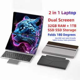 2-in-1 Laptop 14" Dual-Screen Intel N150 16GB RAM 1TB SSD Windows 11 Pro WiFi 6 Touchscreen — thumbnail 1