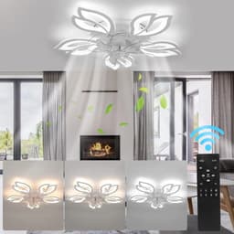 House Of Atelier - Plafondventilator met verlichting - Ventilatorlamp - Afstandbediening - 6 Standen - Dimbaar - 68 cm - Wit — thumbnail 4