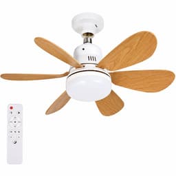 North Collective AirFlow - Plafond Ventilator Verlichting E27 - LED Ventilatorlamp met Afstandsbediening - 3 Snelheden - 52 cm - Wit — thumbnail 1
