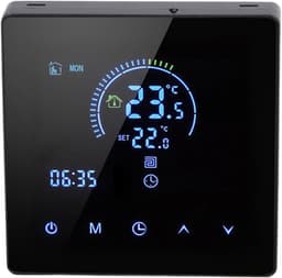 Digitale Thermostaat - Slimme Regelaar - Vloerverwarming Instellen - Energiebesparend Schema - 1.6x3.4x3.4 Inch - Zwart — thumbnail 4