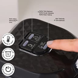 Karaca Hatir Hups Quartz - Turkse Koffiemachine – 735W – 5 Kopjes – Melkkoffie & Warme Chocolade – Crème — thumbnail 5