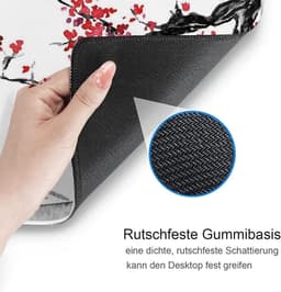 SnelShoppen - Gaming Mouse Pad XXL 800 x 300 mm - Waterdichte en Antislip Ondergrond - Japanse Inkt Schildering - Mount Fuji en Sakura Design - Ideaal — thumbnail 2