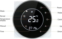 Room thermostat - wifi rond LCD touchscreen - programmeerbaar - voor gasboiler verwarming - ShopVlot — thumbnail 3