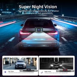 Draadloze achteruitrijcamera kit met 4,3 inch IPS achteruitkijkcameramonitor - Waterdichte IP69 nachtzicht achteruitrijcamera voor auto vrachtwagen camper aanhanger — thumbnail 4