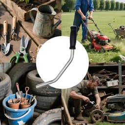Grasmaaier Hendel - Startmechanisme Tuinmachine - Onderhoud Park - Ergonomisch Antislip Ontwerp - 35 cm - Zwart Wit — thumbnail 5