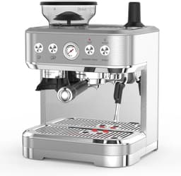 Billie & Loïs espressomachine - Koffiemachine - Pistonmachine - 15 maalstanden - 360° draaibare stoompijp - Eenvoudig te reinigen — thumbnail 1