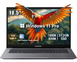 Blackview AceBook 10 Laptop - Intel® Pentium® Silver N6000 - Intel® Graphics - 18,5" Full HD - 16 GB DDR4 - 512 GB SSD - Windows 11 Pro - Grijs