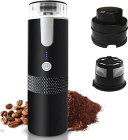 Draagbaar koffiezetapparaat | koffiemachines | Draagbare elektrische espresso-koffiezetapparaatmachines for één persoon met kopje koffiepoeder en capsulebak Oplaadbaar automatisch, voor kamperen, reize — thumbnail 1