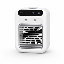 Mobiele Airco - 3-in-1 Luchtkoeler - Draagbare Aircooler met Verneveling - Oplaadbare Ventilator met Waterreservoir - Voor Thuis en Kantoor - Wit — thumbnail 1