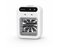 Mobiele Airco - 3-in-1 Luchtkoeler - Draagbare Aircooler met Verneveling - Oplaadbare Ventilator met Waterreservoir - Voor Thuis en Kantoor - Wit