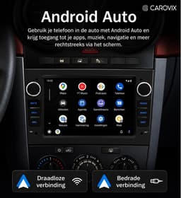 Carovix® Autoradio - Draadloos Apple Carplay & Android Auto - Geschikt voor Opel Astra H Corsa C & D Agila Combo Antara Vectra Zafira Meriva Vivaro Tigra - Navigatiesysteem - Bluetooth - USB - 7 Inch HD Touchscreen - Achteruitrijcamera — thumbnail 3